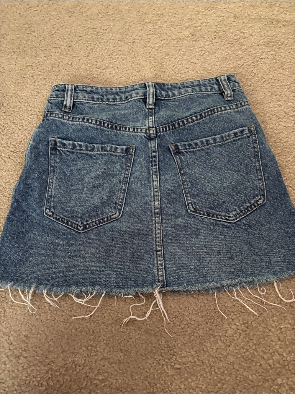 We the Free- free people Denim Zip-Front Skirt in Blue size 24 - Picture 2 of 6